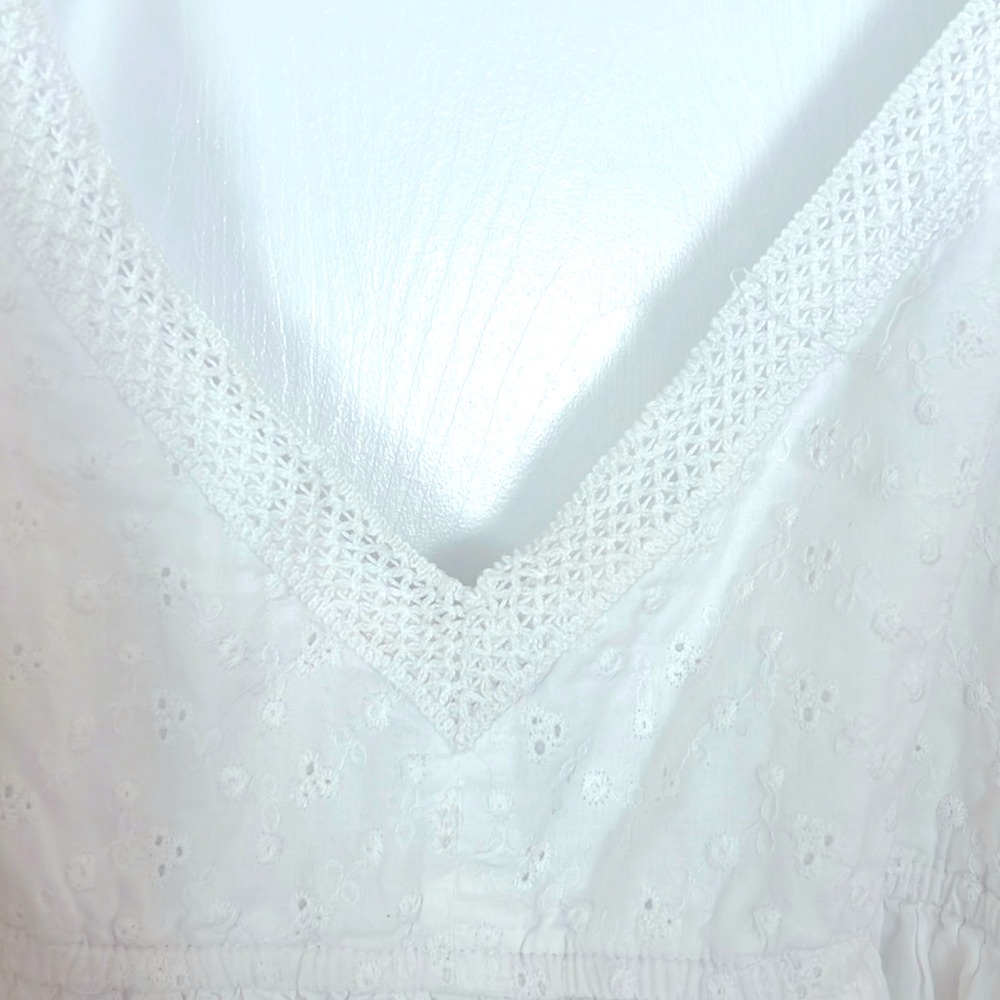 %100 linen White Summer Dress☀️🌈 - Picture 3 of 10